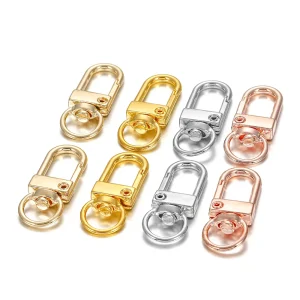 10Pcs Alloy Snap Lobster Clasp Hooks Keychain Findings for DIY Key Chain Necklace Bracelet Accessories Supplies Wholesale