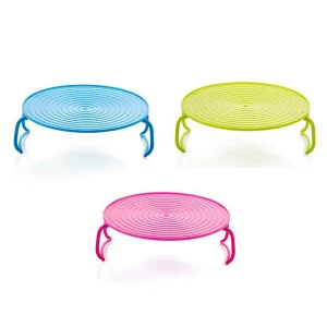 1pc Microwave Plate Stacker 2 Layer Steam Rack 23.5*23.5*8.3cm Microwave Tray Rack For Home Kitchen Food Heating Kitchen Sorting