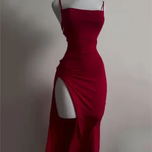 2024 explosive new dress summer high sensibility halter strap Spice Girl bag hip dress