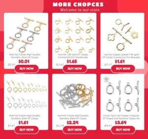 4set/lot 3 Style High Quality Stainless Steel OT Clasps Connectors for DIY Bracelet Necklace Jewelry Findings Making Accessories