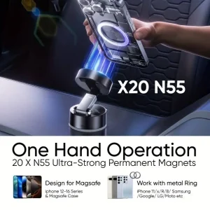 Car Magnetic Phone Holder Adjustable Rotating Suction Hands-Free Cell Phone Mount for Desktop Stand Accessory Durable Car Part